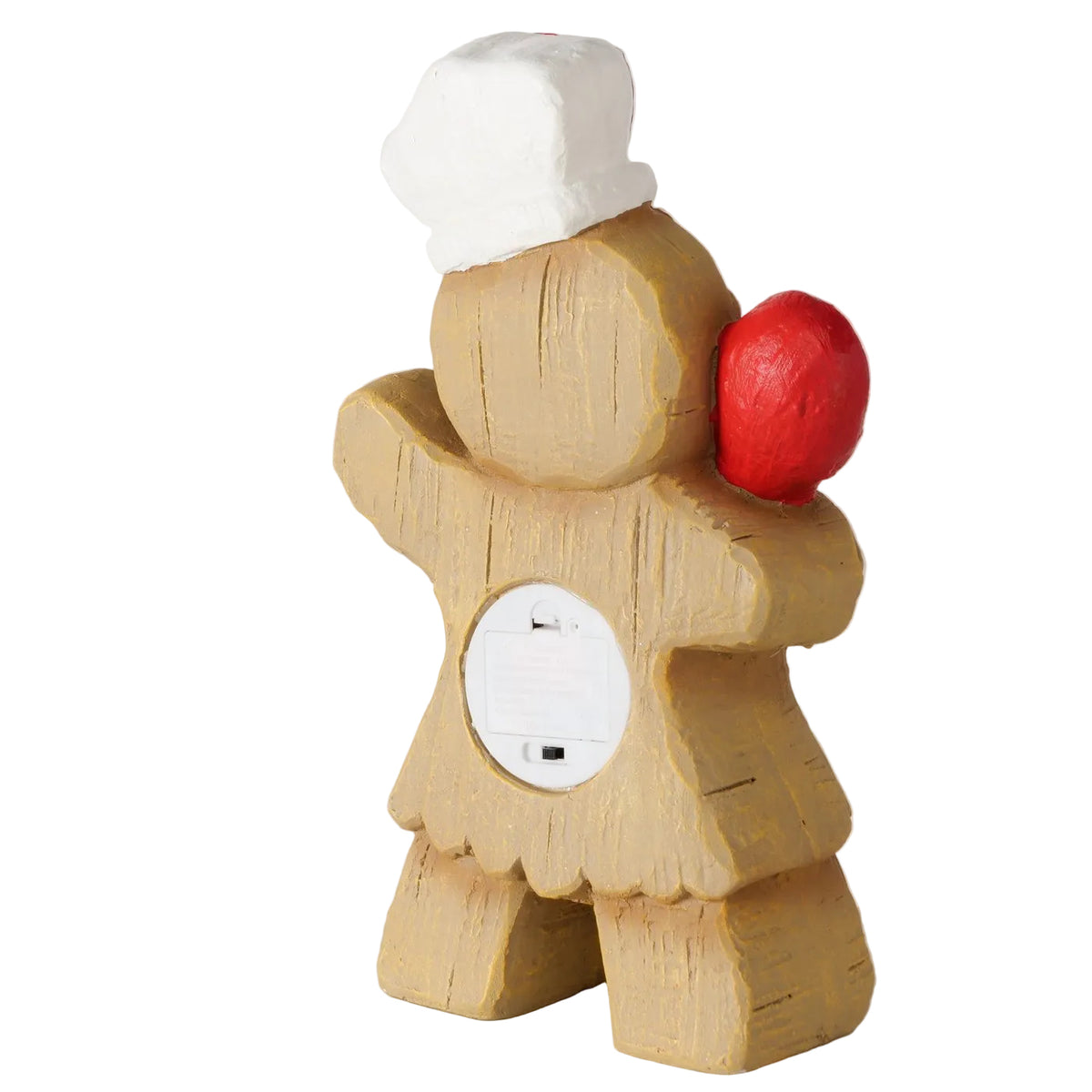 LED Weihnachtsfiguren Lebkuchenbäcker Nelly 2er Set Braun Rot 34 cm