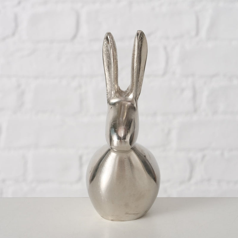 Decorative rabbit Lapis – elegant silver figure made of aluminum Easter decoration