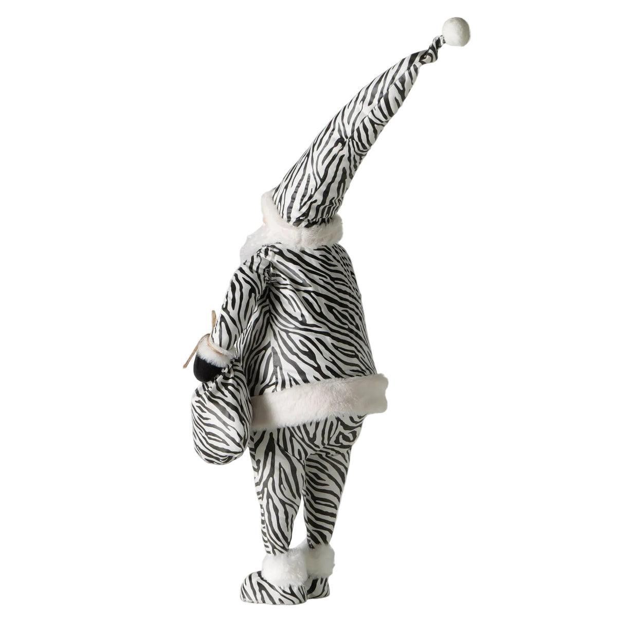 Weihnachtsmann Animal Zebramuster schwarz weiß 100 cm