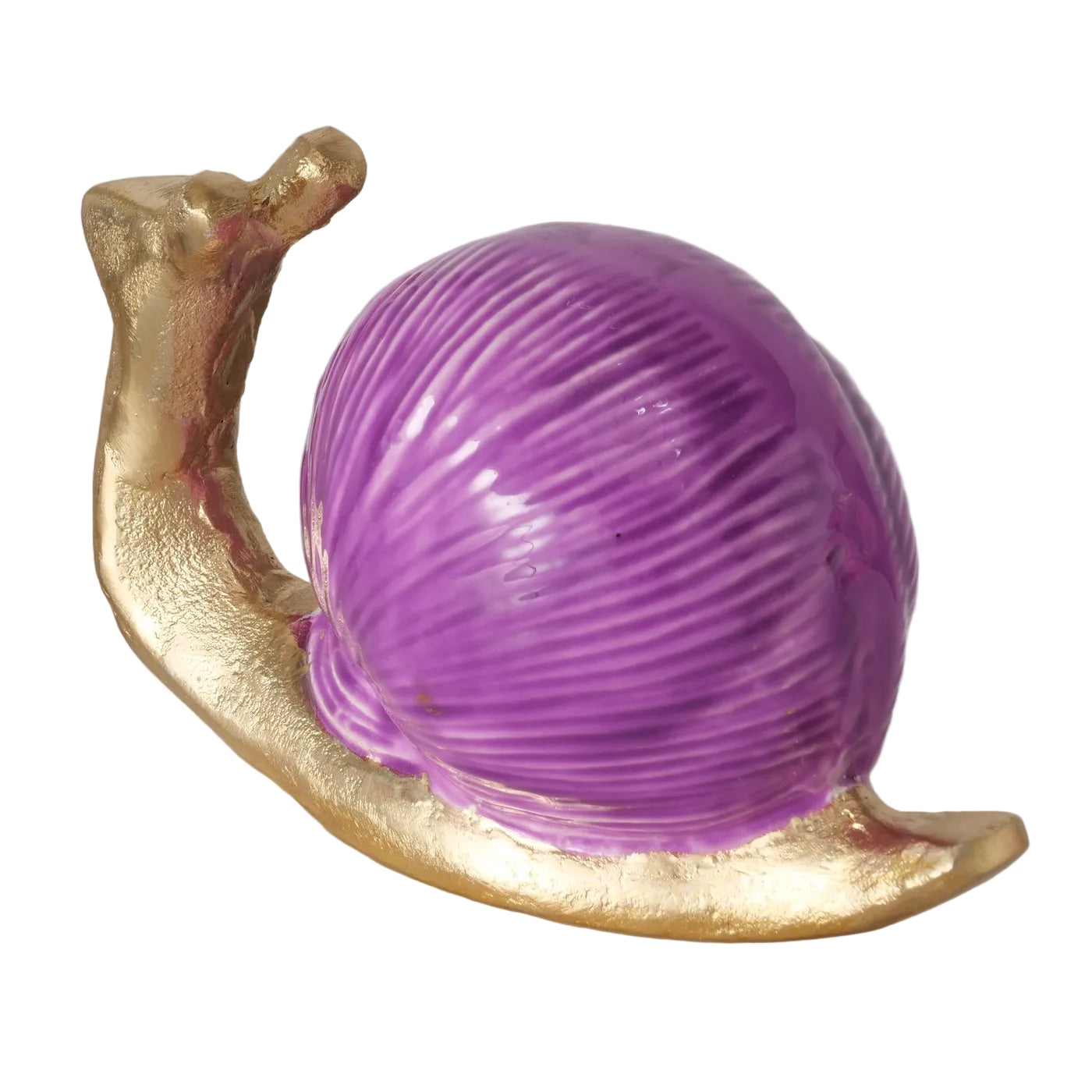 Liora Dekofigur Alu Schnecke Lila Gold
