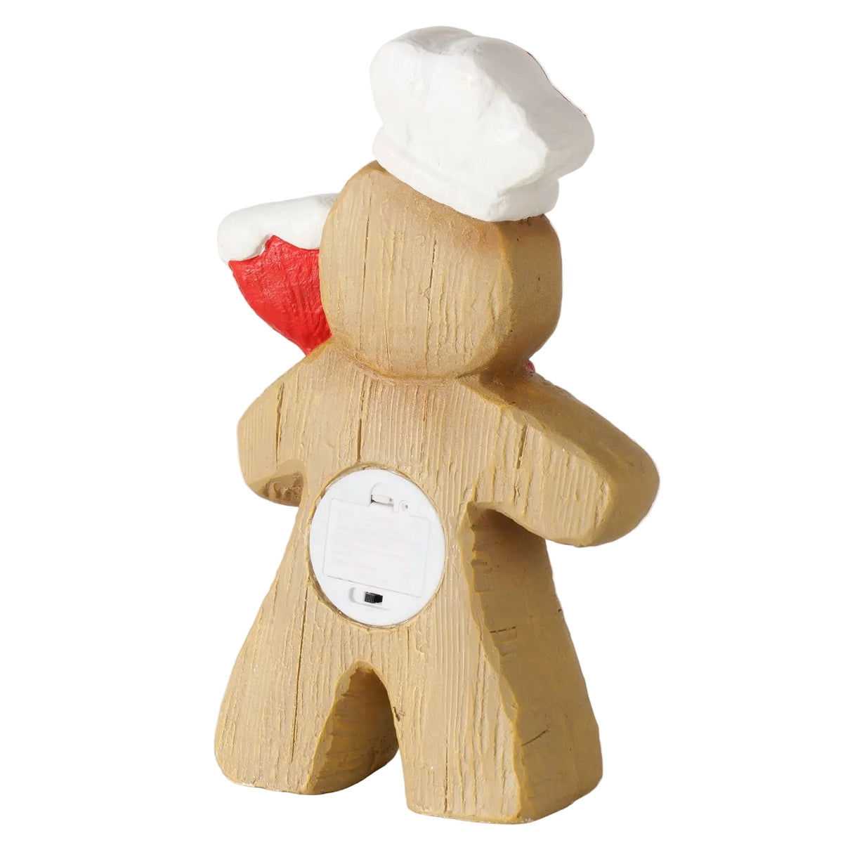 LED Weihnachtsfiguren Lebkuchenbäcker Nelly 2er Set Braun Rot 34 cm