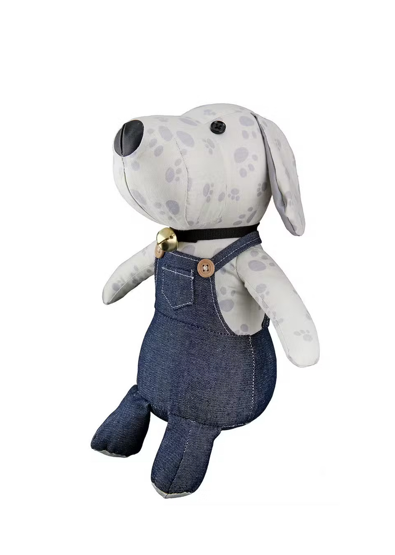 Doorstop Bello Dog in Dungarees, Cotton and Polyester