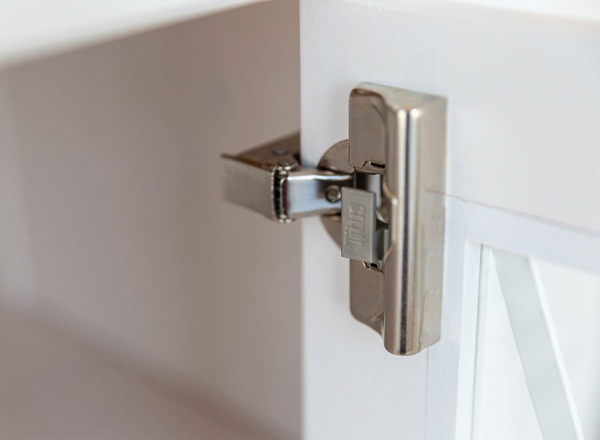 Milano Elite Massivholz Kiefer Schubladen Vitrine 1-Türig | Farbe Weiß/Kiefer