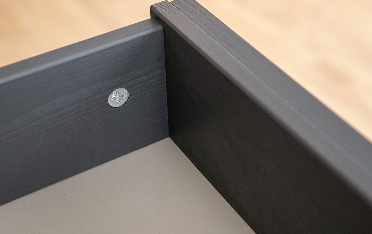 Bologna Elegante Massivholz Kiefer 5 Schubladen Kommode | Farbe Graphit - Kiefer