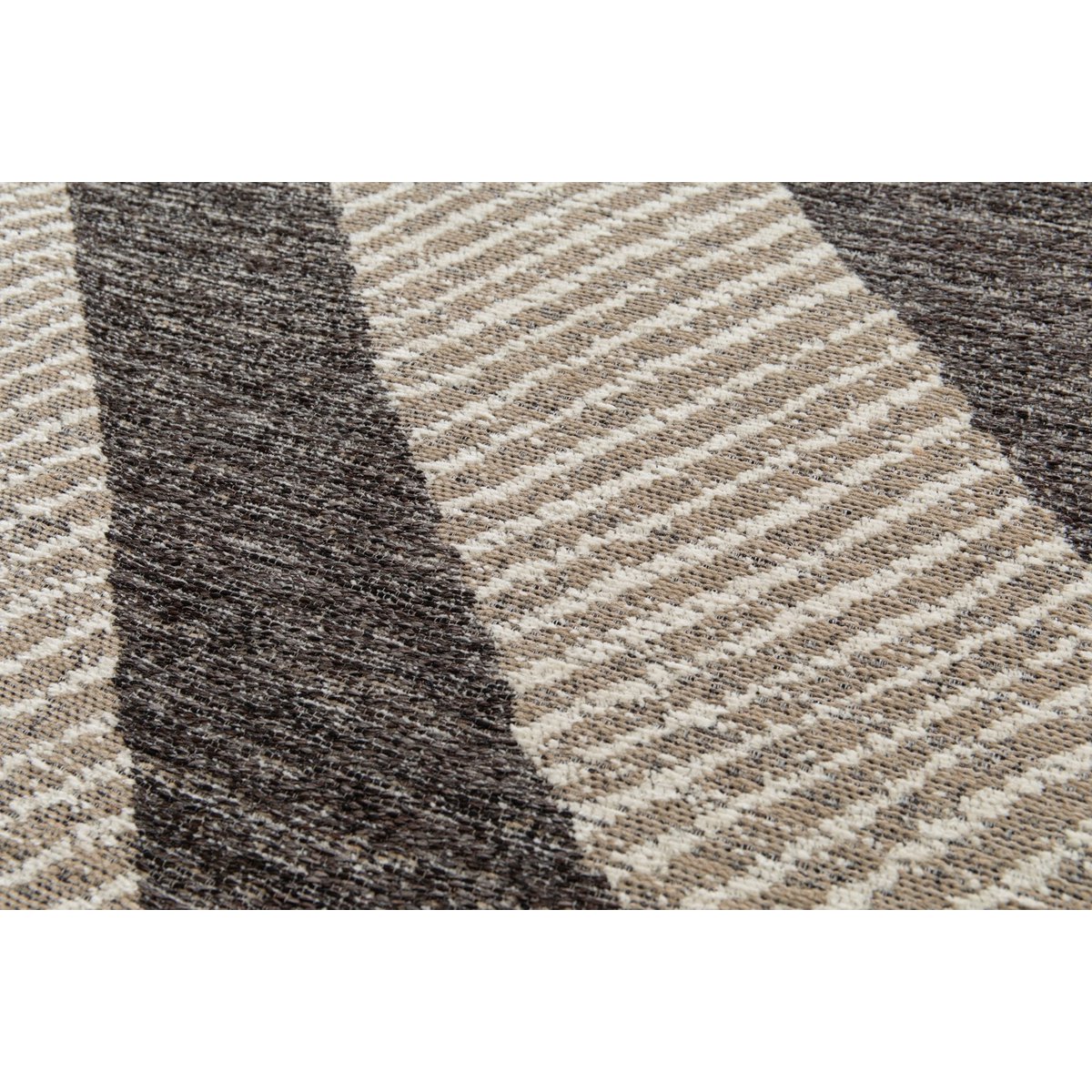 Goblin gewebter Teppich in Jute und recyceltem Polyester -Basalt