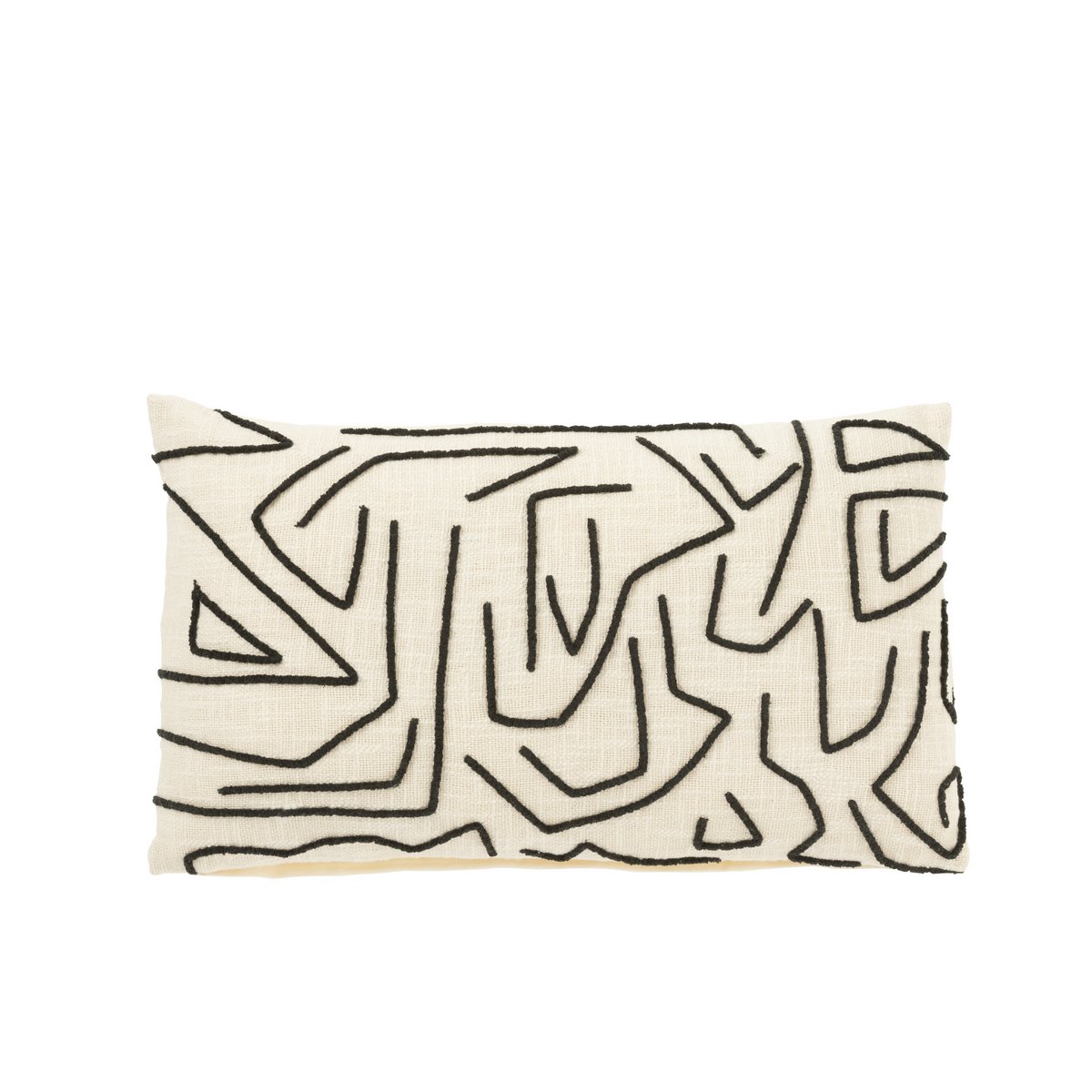 Rectangular decorative pillow with abstract pattern – Black and White Modern