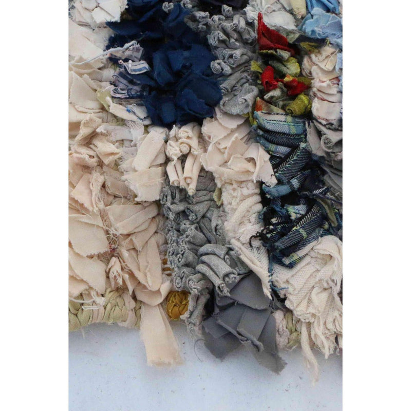 Marokkanischer Berberteppich aus recycelten Textilien 117 x 159 cm