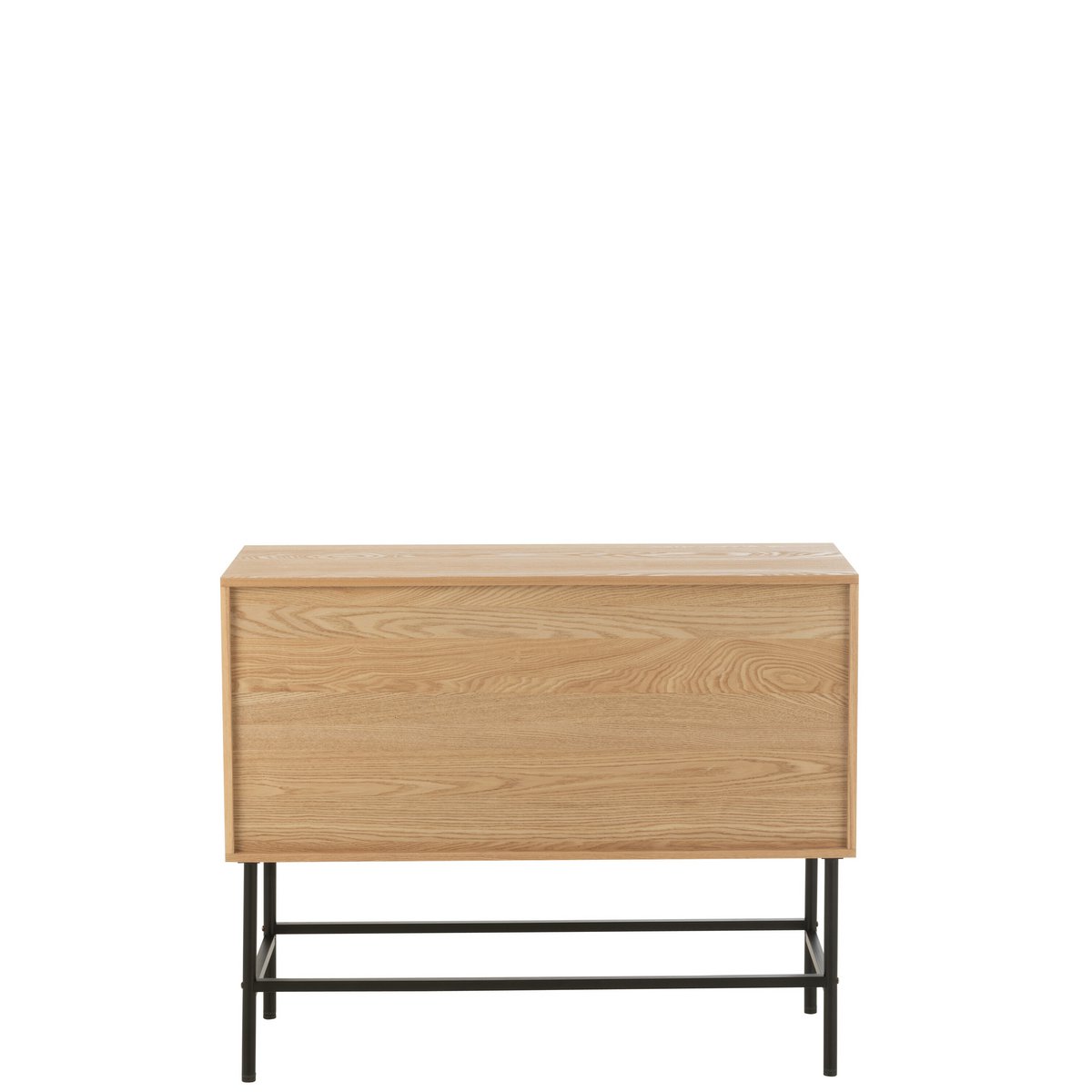 J-Line Cabinet Square MDF/Metall Naturel/Schwarz klein