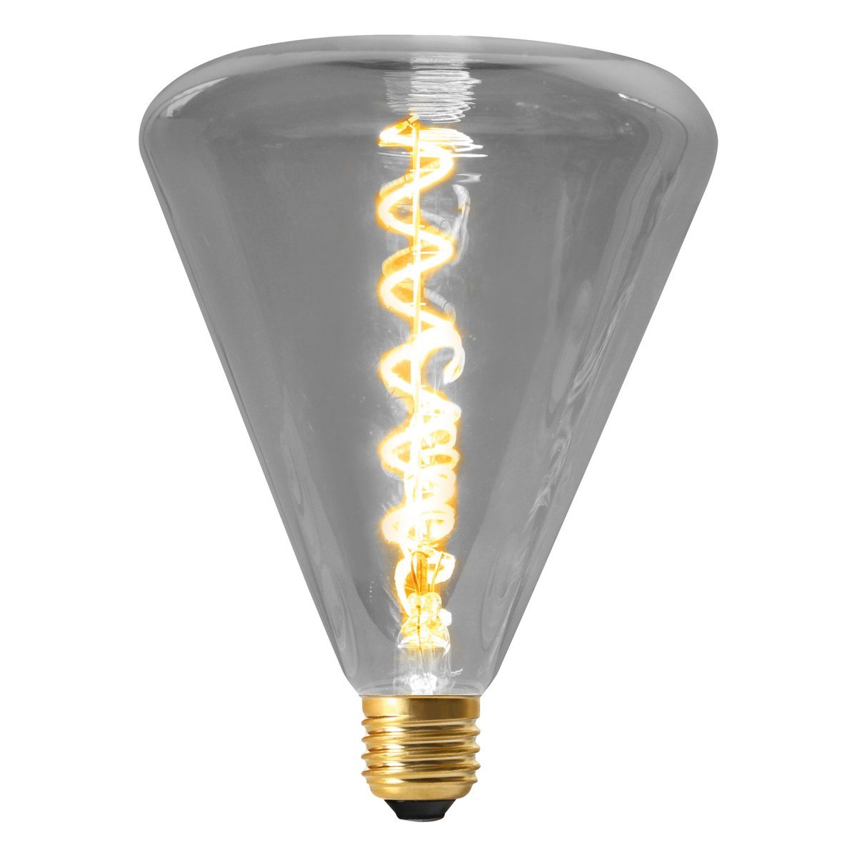 LED Leuchtmittel "DILLY" E27-Fassung 4 Watt, Metall und Glas in Grau