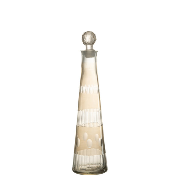 Elegante glazen fles met stop – grijs