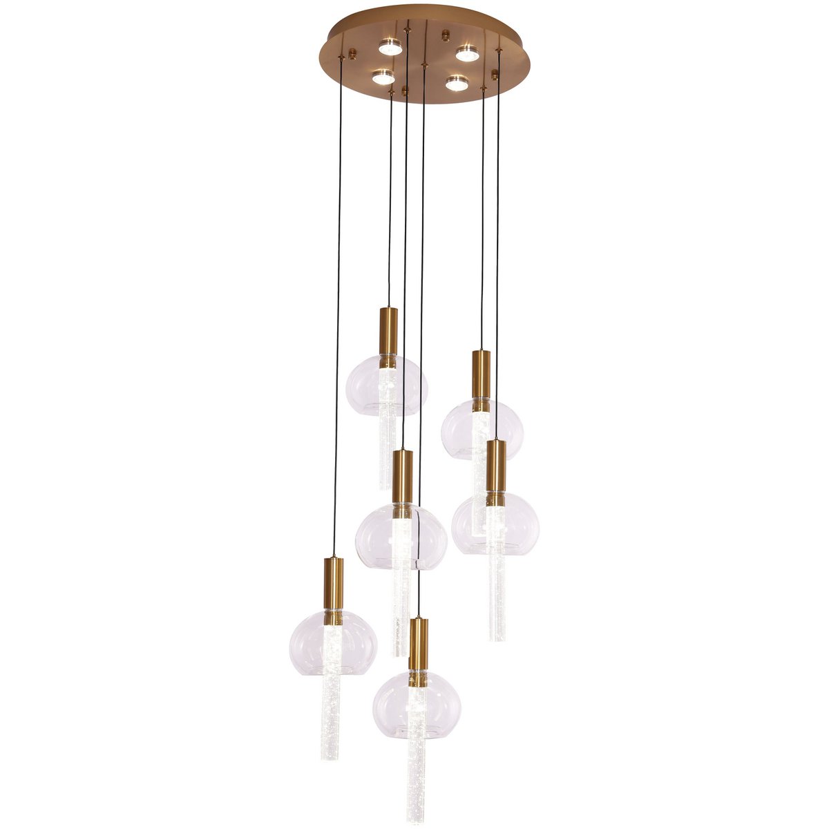 Pendant light Tubey copper gold | 6 - 40 cm