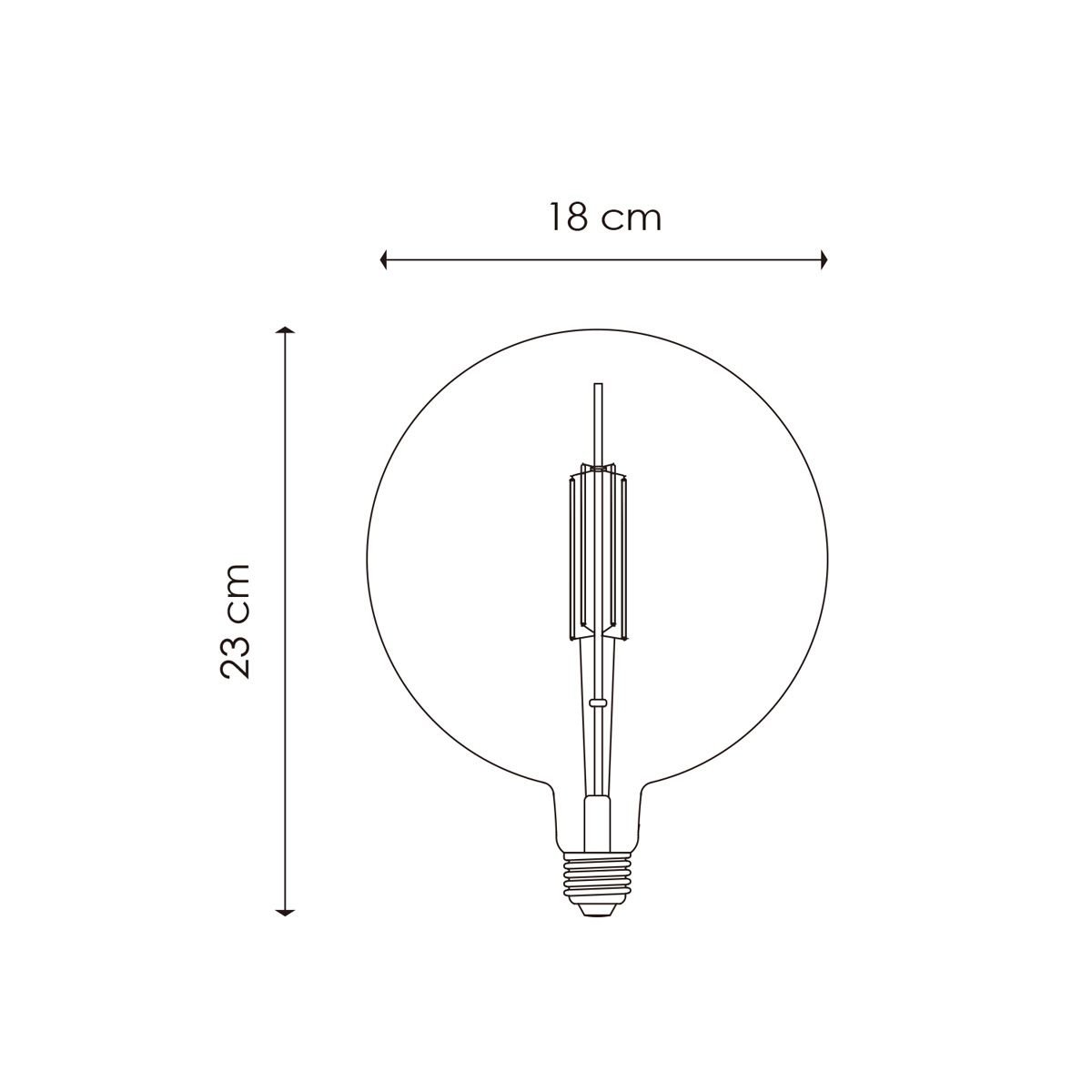 Home Sweet Home dimmbare LED Carbon C E27 G180 4W 120Lm 1800K Rauch