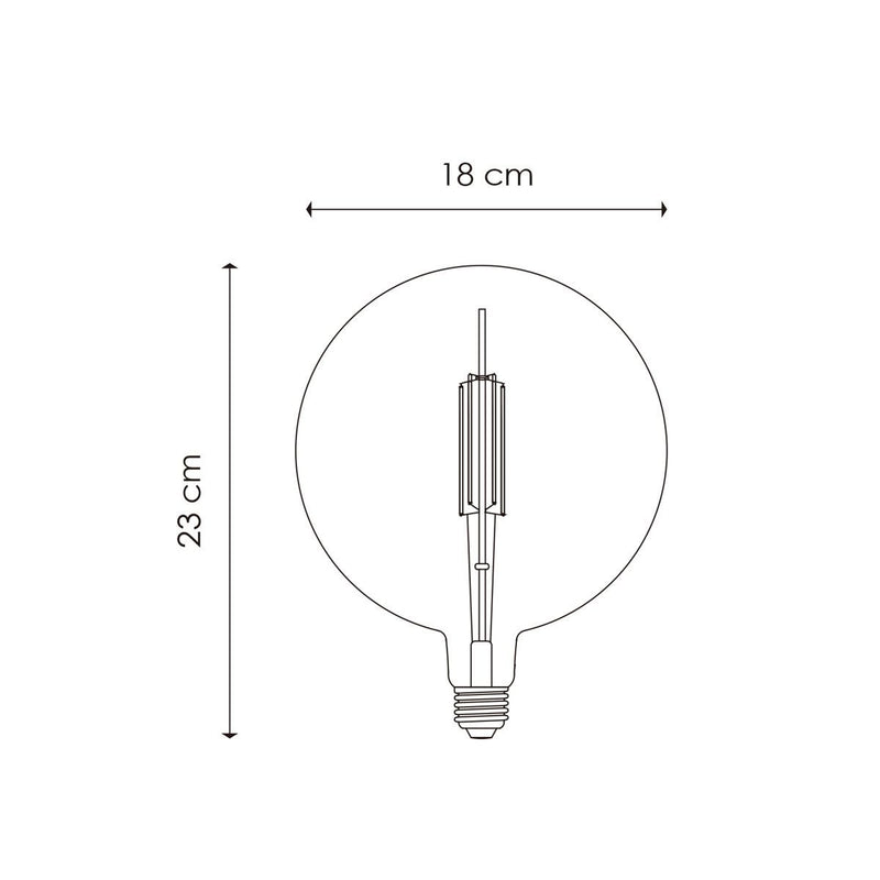 Home Sweet Home dimmable LED Carbon C E27 G180 4W 120Lm 1800K smoke