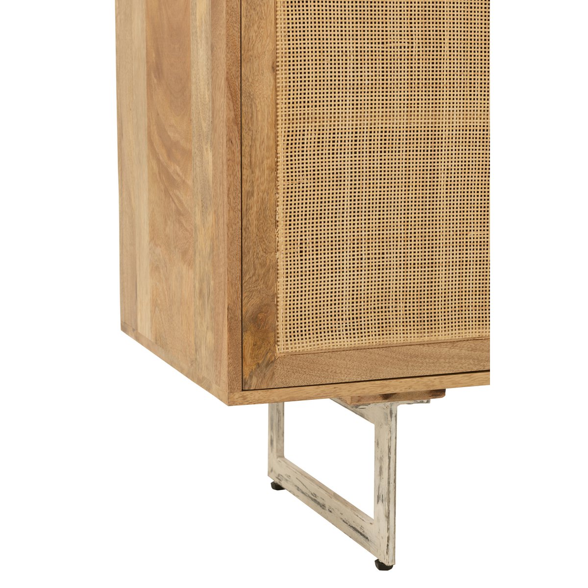 Rattan mango wood chest of drawers natural