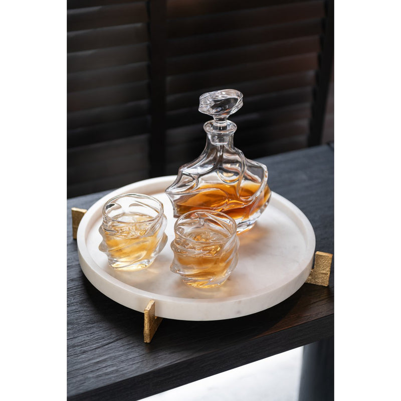 Whiskyglazen set van 4 Michigan transparant 9,5 cm in geschenkverpakking