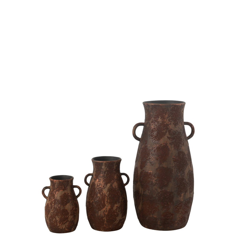 Vase Amphora Terra Brown/Rust Large 70x36 cm