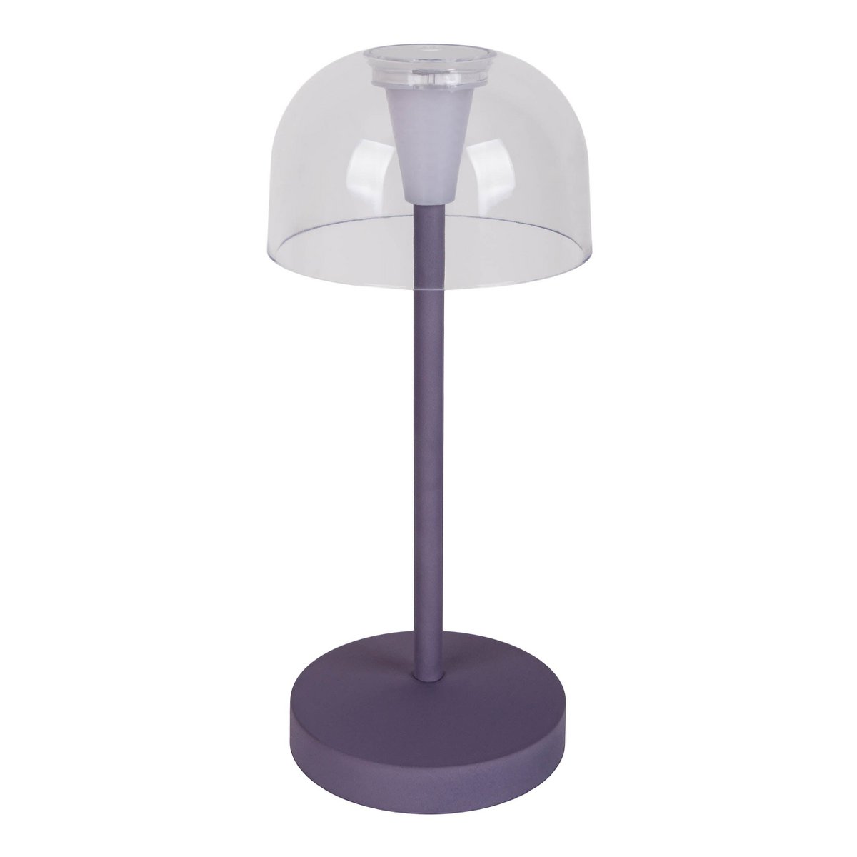 2-er Set LED-Akku-Tischleuchte "Gomba" für Außen und Innen, aus Metall und Kunststoff in Brombeere , 18,5 cm hoch