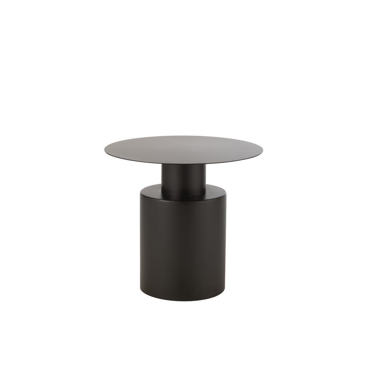 J-Line Beistelltisch Rund Metall Schwarz