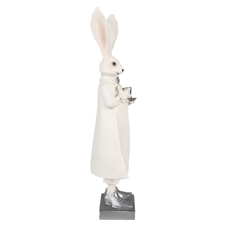 Rabbit Teetime White Silver-colored 14x12x47 cm