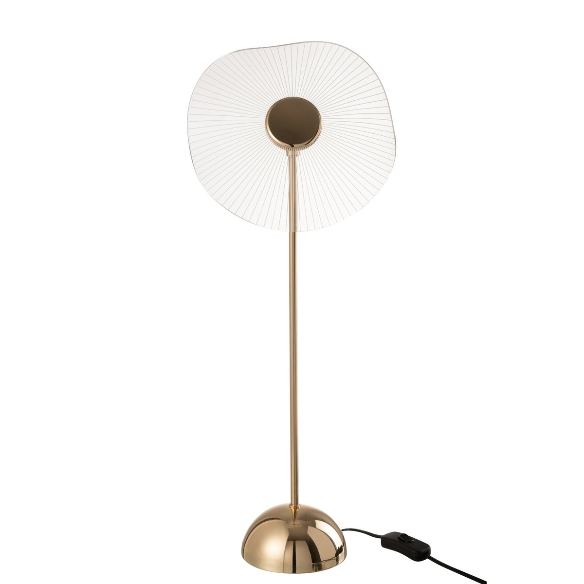 J-Line Tischlampe LED Blumenmetall/Kunststoff Gold groß