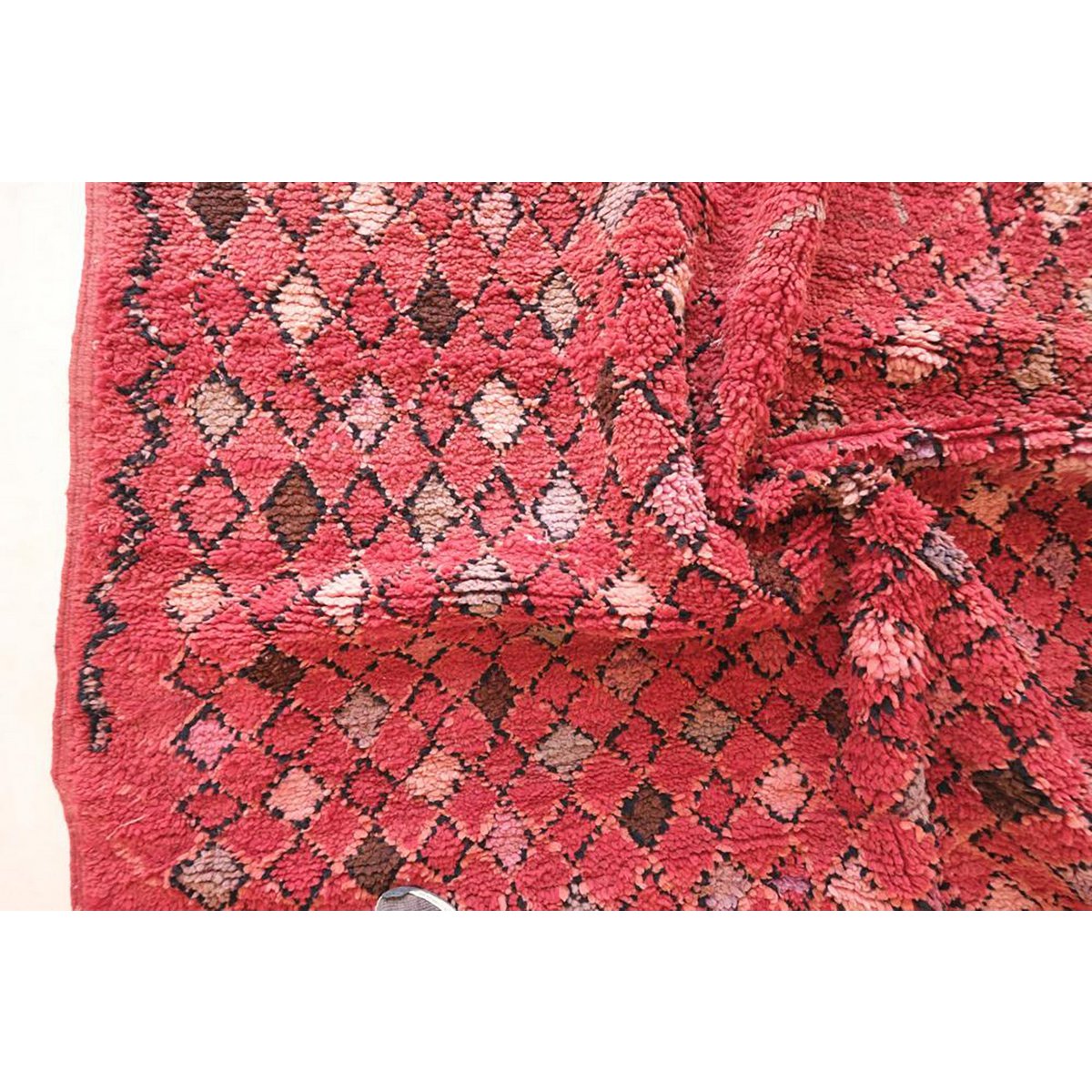 Berber Vintage Wolle Teppich 192 x 366 cm