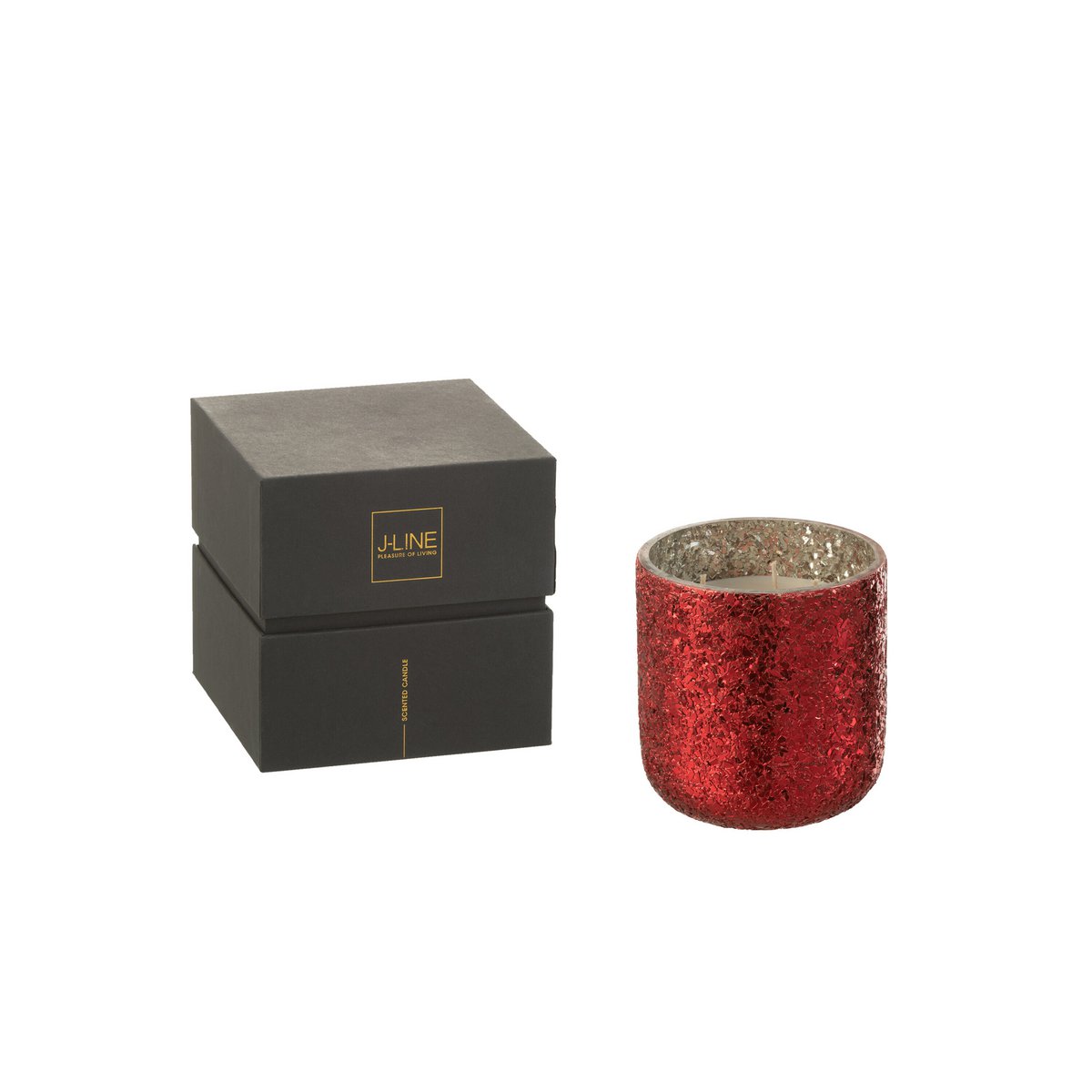 J-Line Duftkerze Luxuria - Berry Bliss - Glas - Rot - Mittel - 60U
