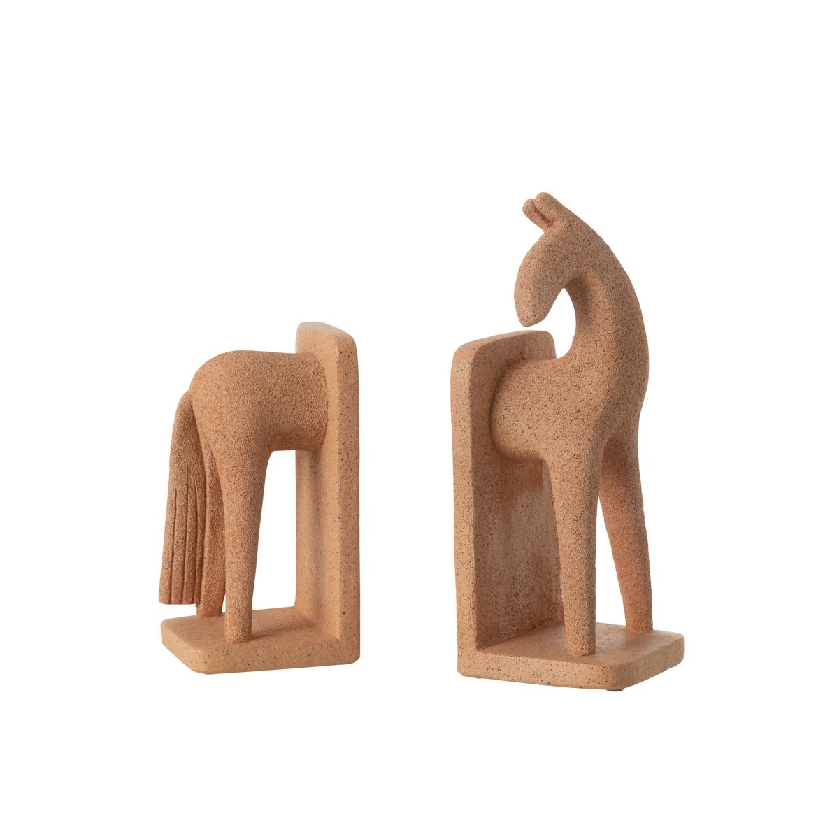Bookend Horse Modern Resin Terra 2-piece set