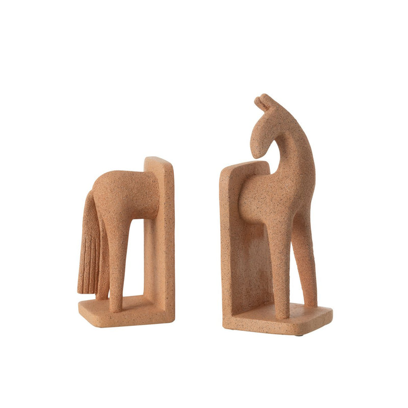Bookend Horse Modern Resin Terra 2-piece set