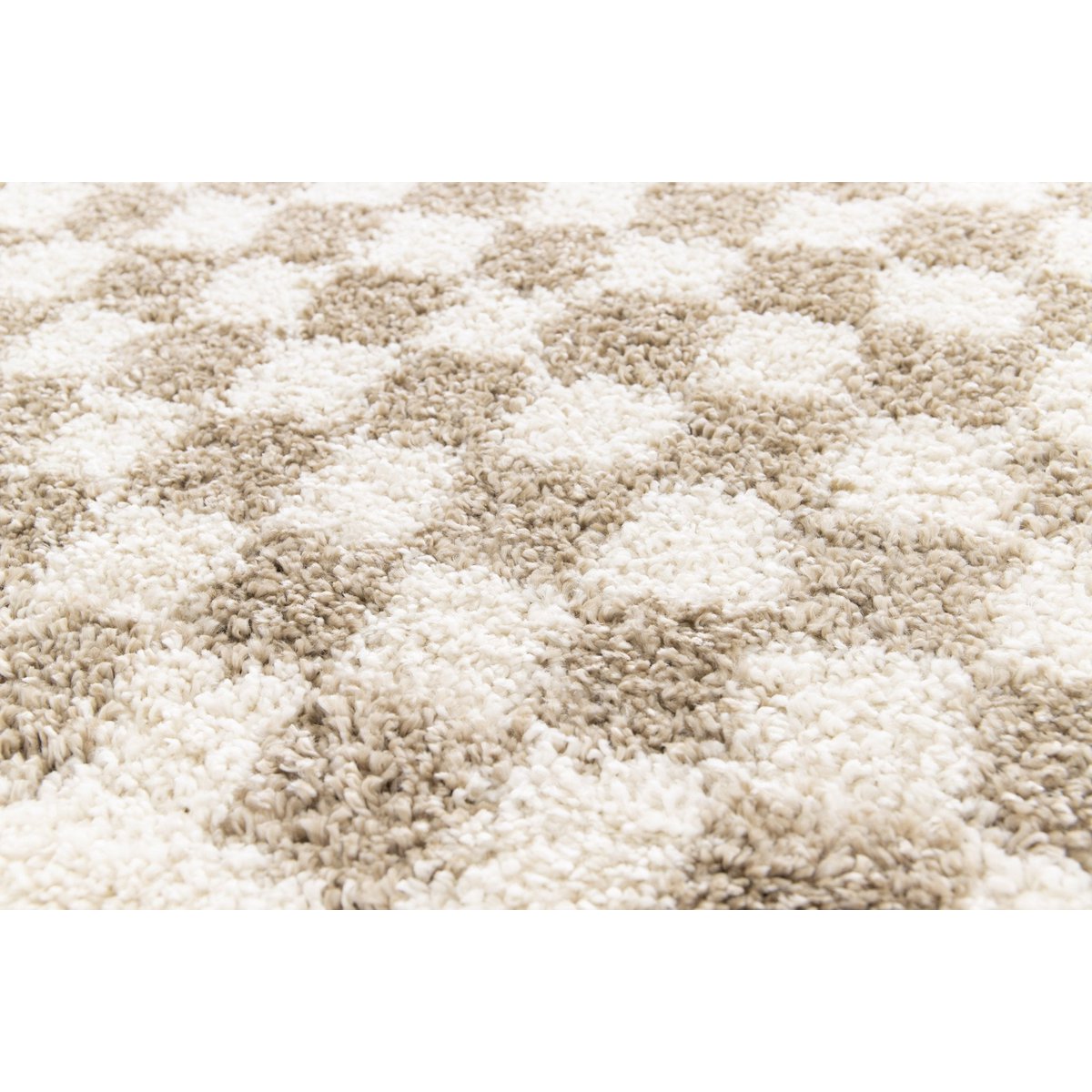 CHECKERS Weicher und bequemer Hochflor-Teppich