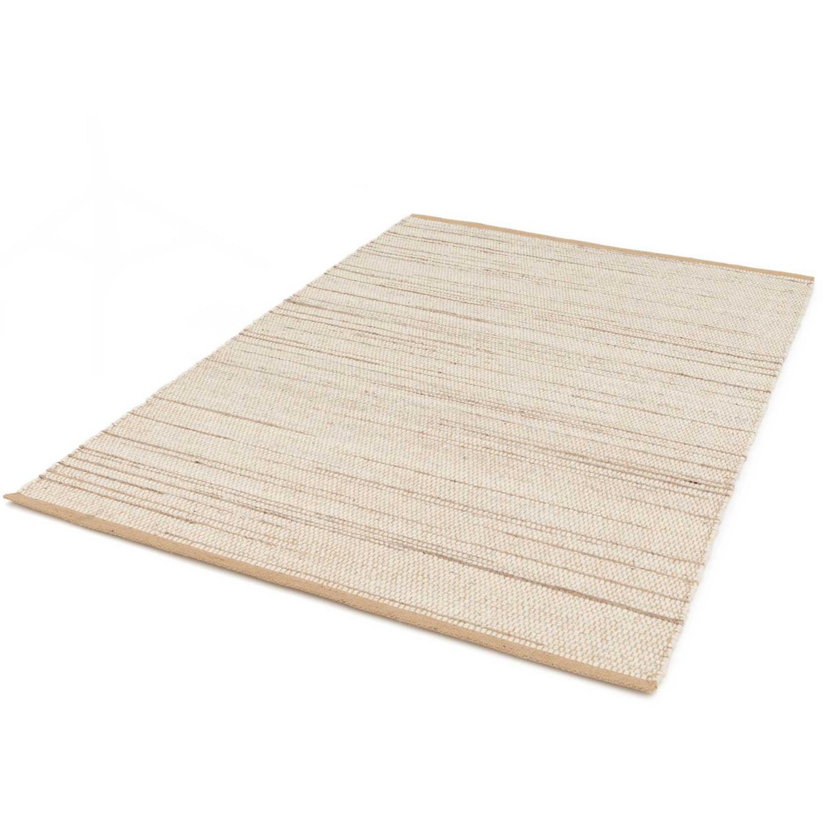 Handgefertigter Wollteppich aus dem Neuland und Jute Marius