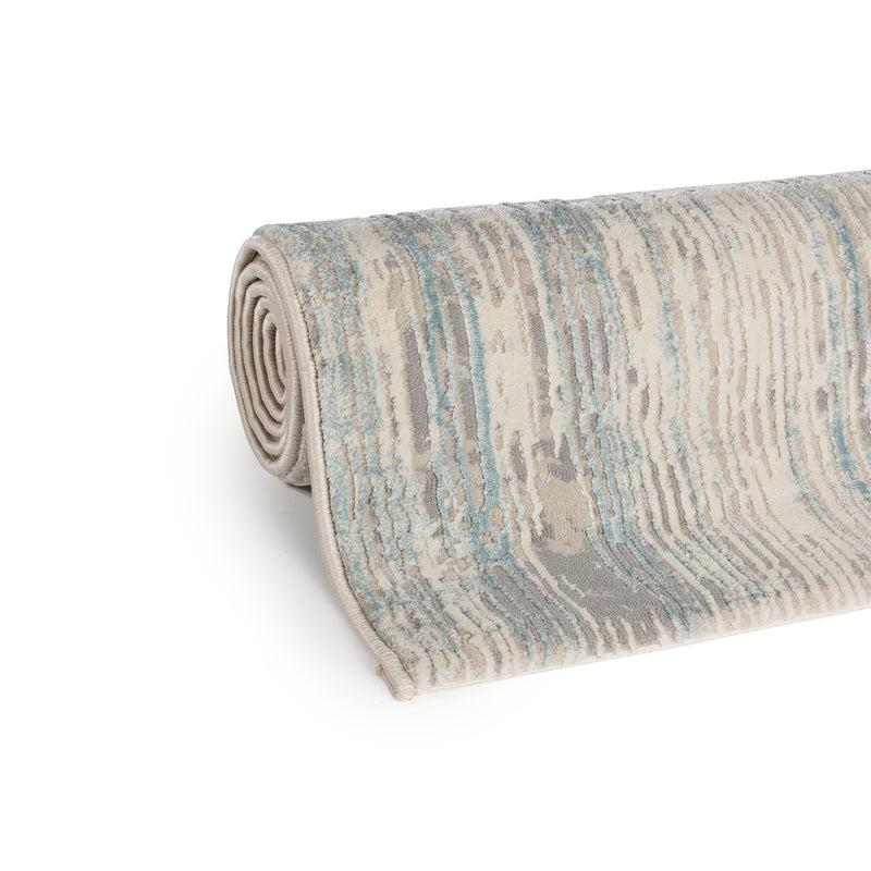 Sehrazat tapijtserie Amatis 6610 Collectie Blauw - modern designtapijt met 3D-effect
