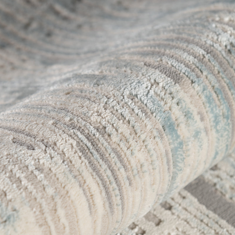 Sehrazat tapijtserie Amatis 6610 Collectie Blauw - modern designtapijt met 3D-effect