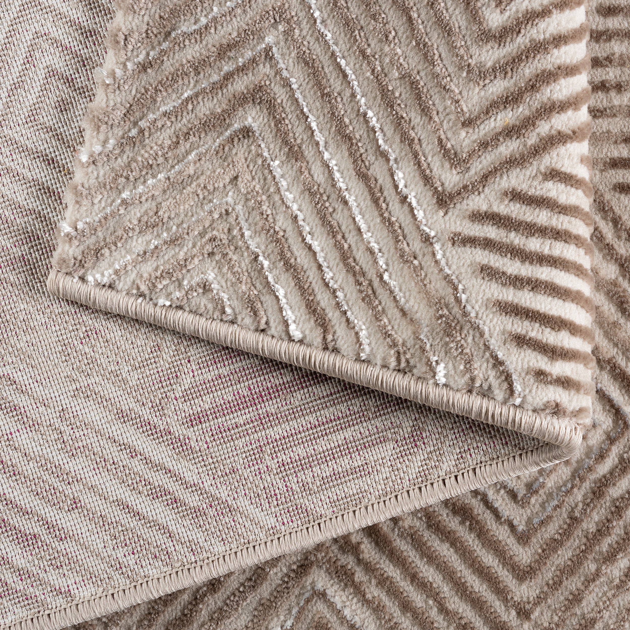 Sehrazat Amatis 6620 Beige - Eleganter Designer Teppich mit 3D-Effekt in Beige