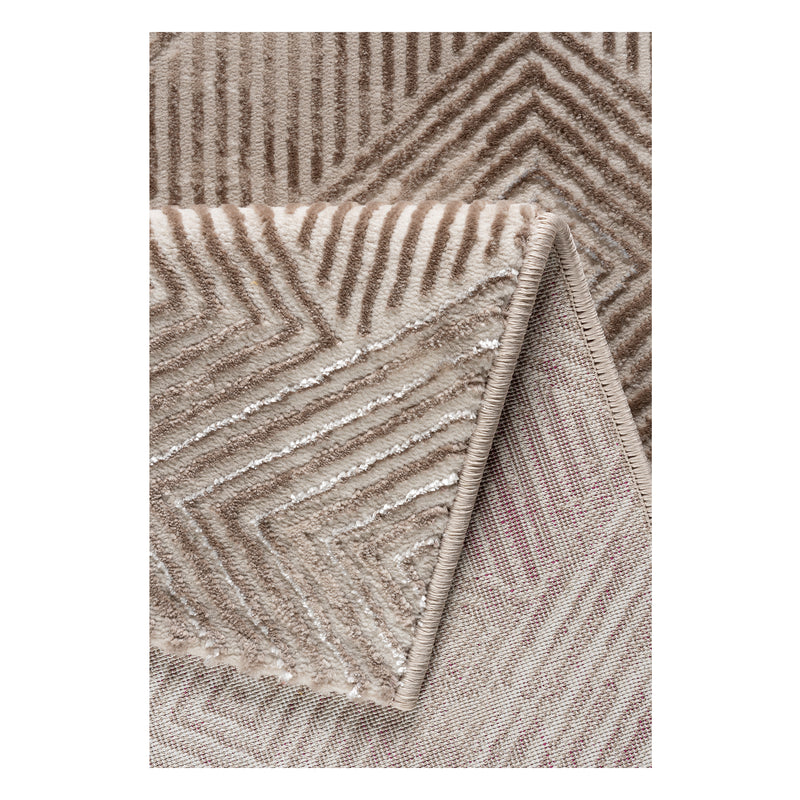 Sehrazat Amatis 6620 Beige - Elegant designtapijt met 3D-effect in beige