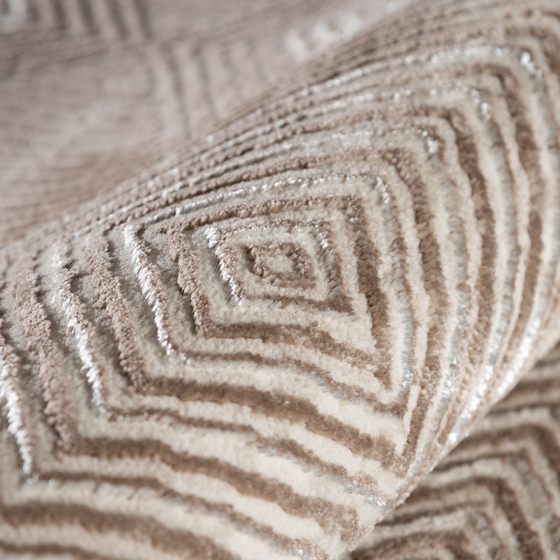 Sehrazat Amatis 6620 Beige - Elegant designtapijt met 3D-effect in beige