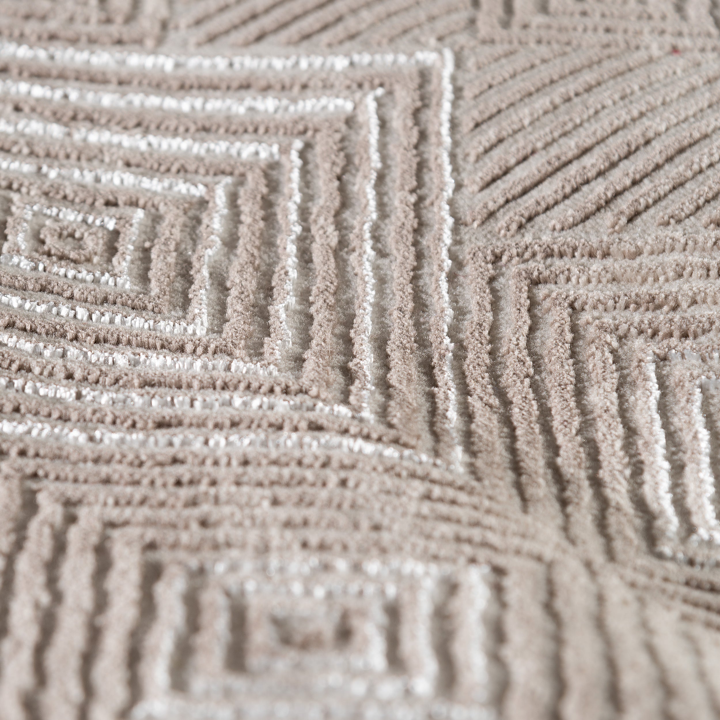 Sehrazat Amatis 6620 Beige - Eleganter Designer Teppich mit 3D-Effekt in Beige