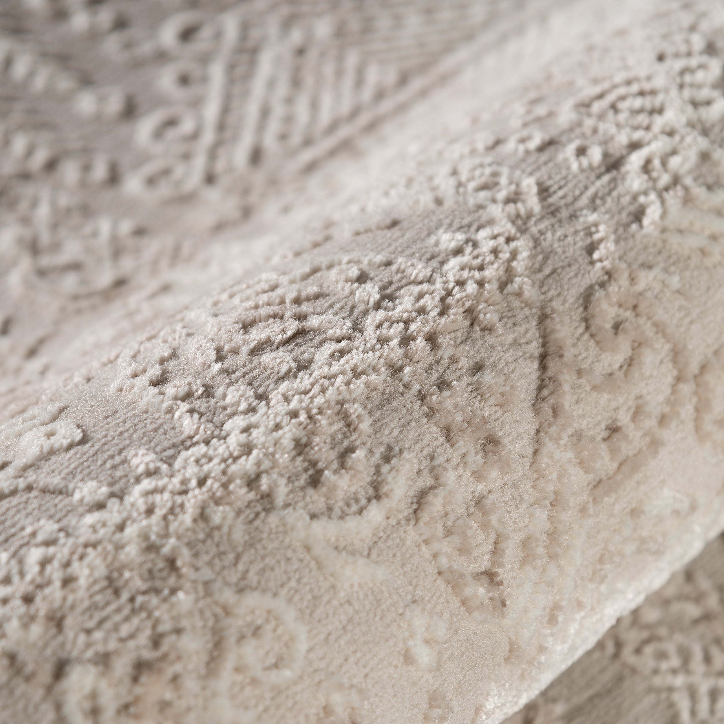 Sehrazat Amatis 6640 Beige - Eleganter Designer Teppich mit 3D-Effekt in Beige