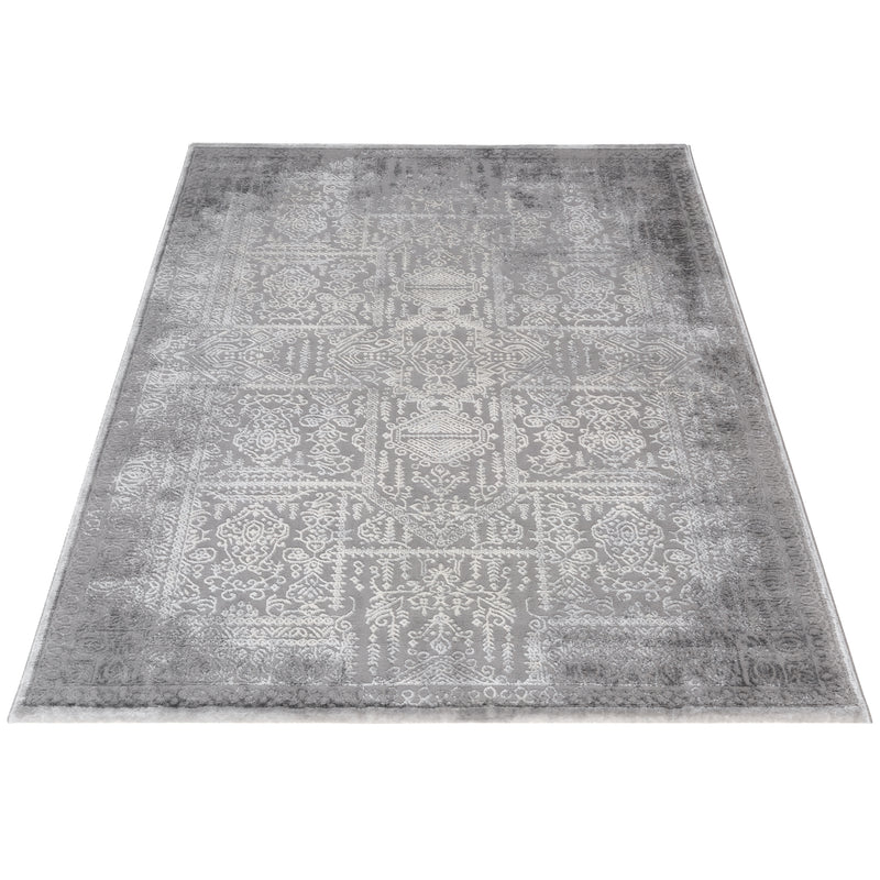 Sehrazat Amatis 6640 Grey - Eleganter Designer Teppich mit 3D-Effekt in Grey