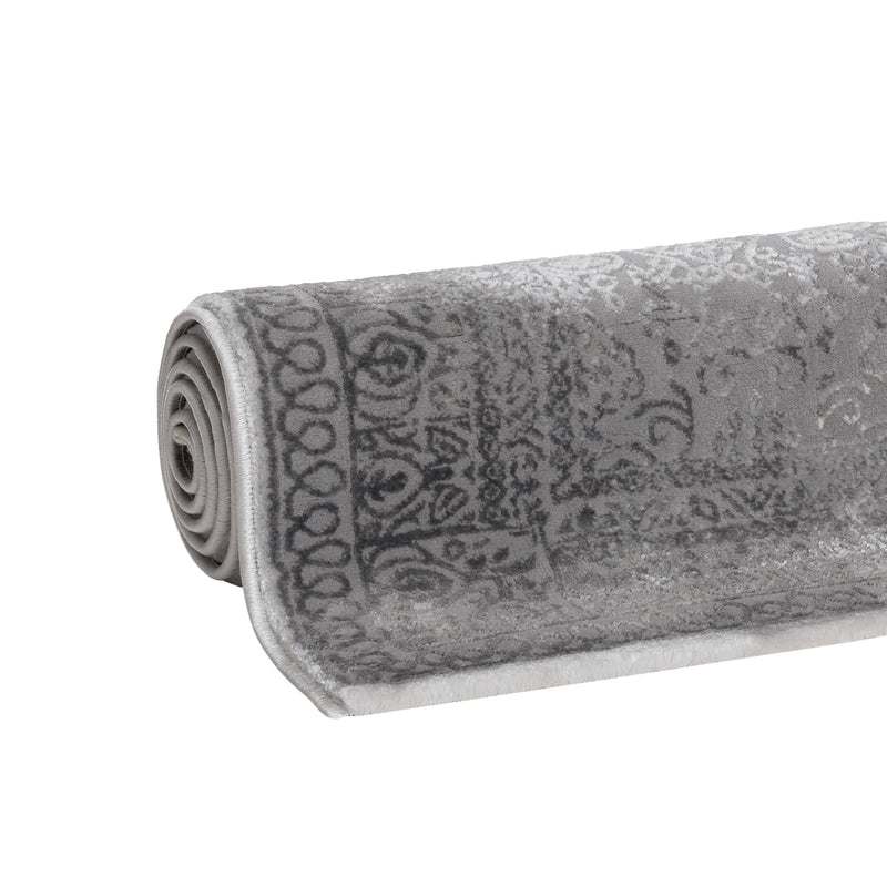 Sehrazat Amatis 6640 Grey - Eleganter Designer Teppich mit 3D-Effekt in Grey