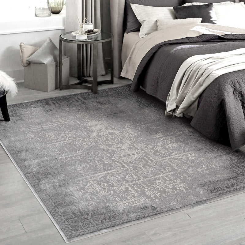 Sehrazat Amatis 6640 Grey - Eleganter Designer Teppich mit 3D-Effekt in Grey