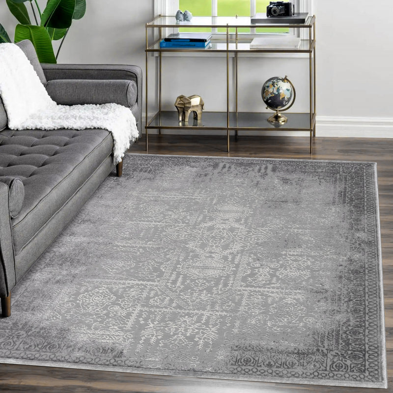 Sehrazat Amatis 6640 Grey - Eleganter Designer Teppich mit 3D-Effekt in Grey