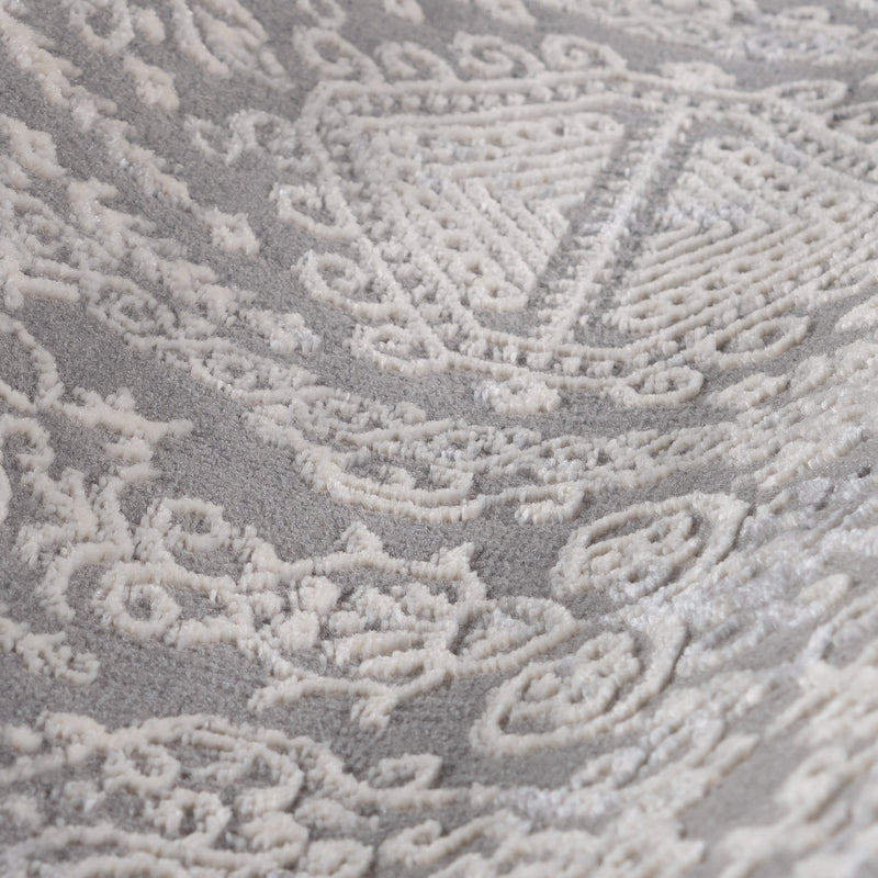 Sehrazat Amatis 6640 Grey - Eleganter Designer Teppich mit 3D-Effekt in Grey