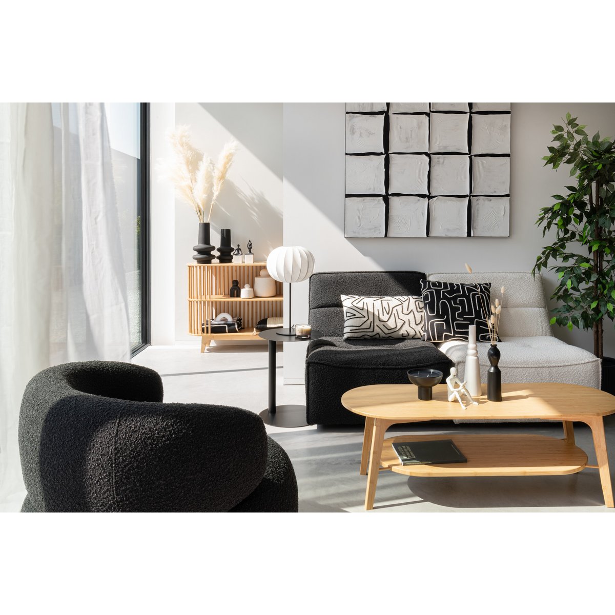 J -Line Couchtisch Quadrat - Namboo - Naturel