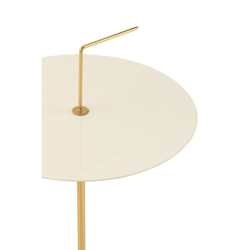 Moderne bijzettafel in wit en goud - 68 cm