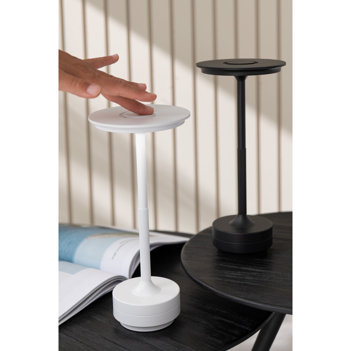 J-Line Lamp LED Touch Plastik Zwart