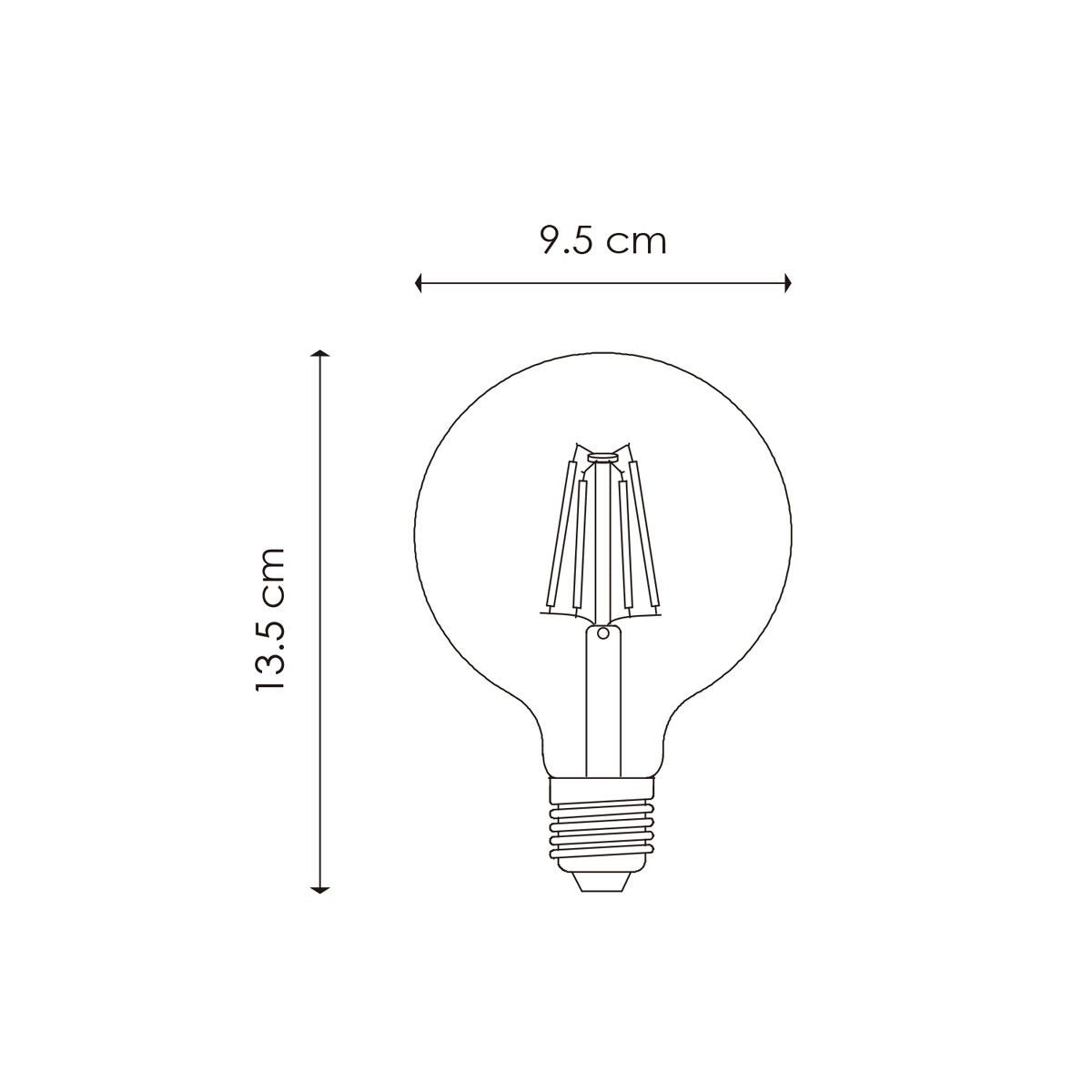 Home Sweet Home dimmbare LED Globe Deco E27 G95 4W 150Lm 1800K Gold