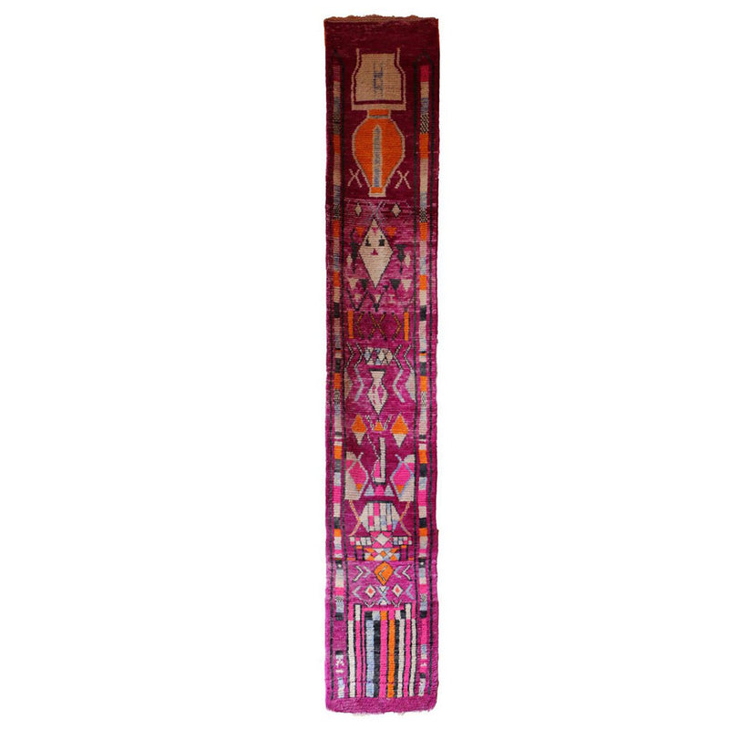 Marokkanischer Berber-Flurteppich aus reiner Wolle, 77 x 514 cm