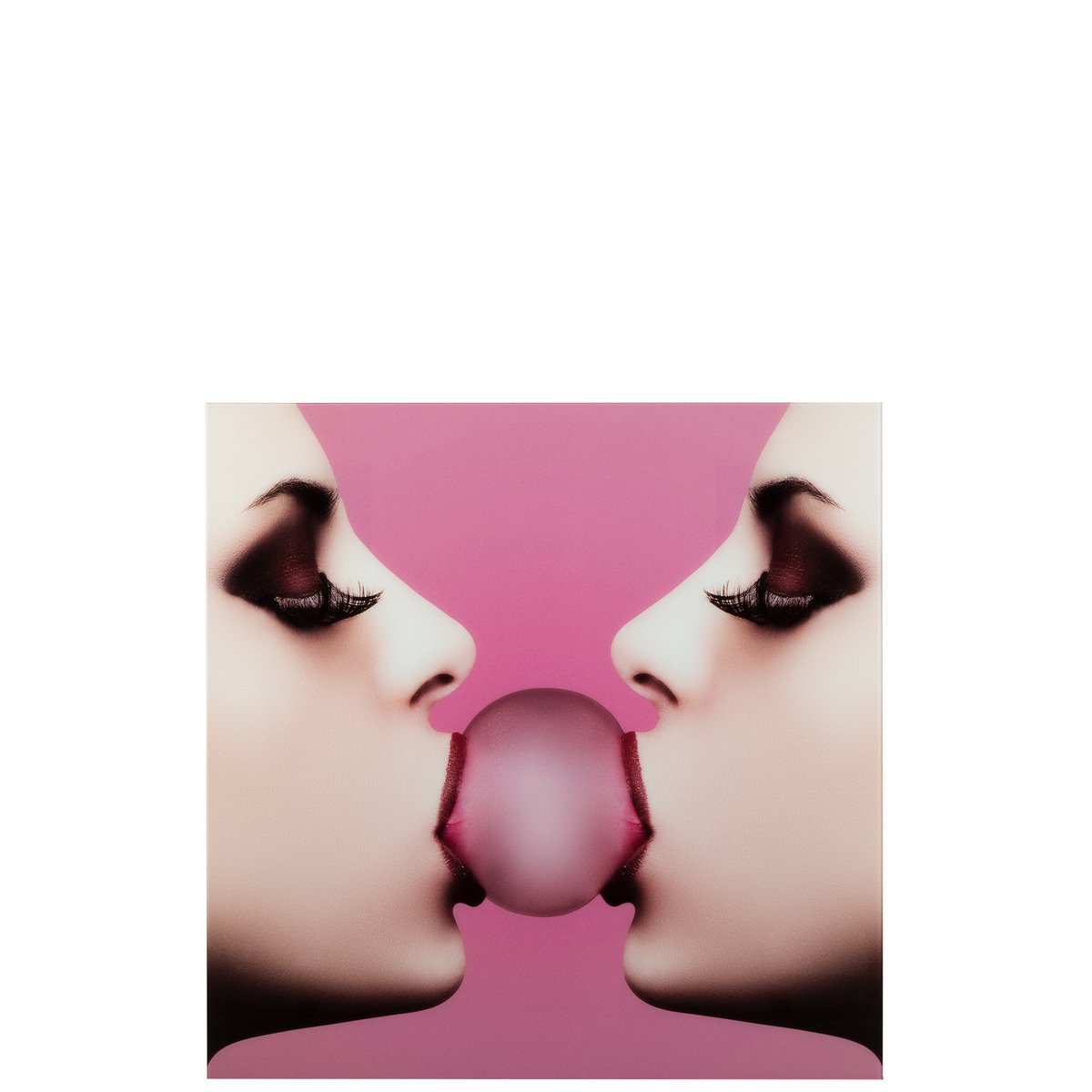 J-Line Wall Deco Bubble Gum Gehärtetes Glas Pink