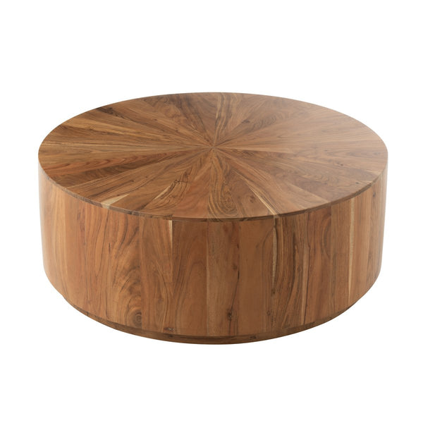 Round coffee table made of acacia wood – Natural design for stylish living spaces