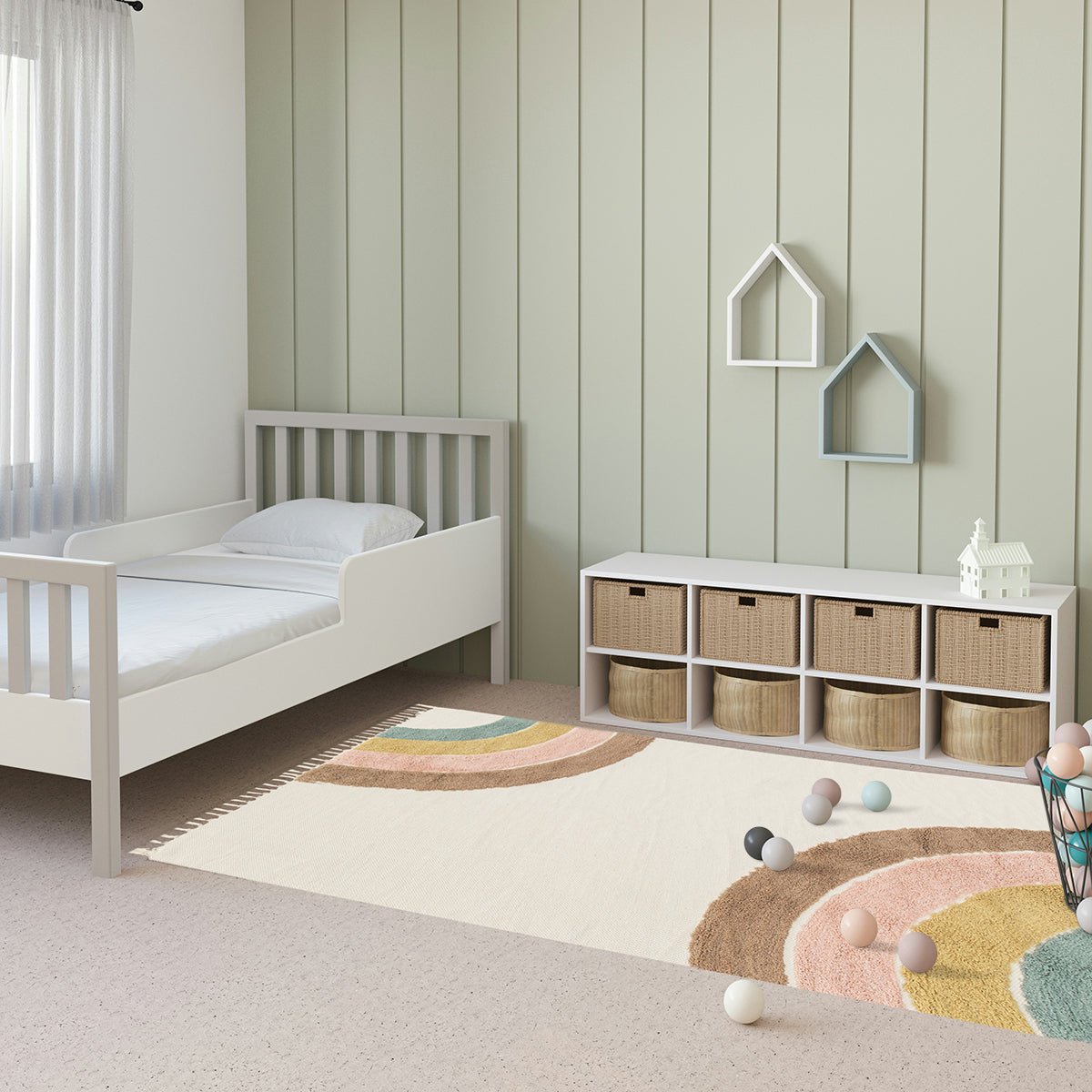 RAINBOW Kinderteppich aus Baumwolle